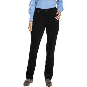 Talbots Corduroy Straight Leg Pant Women’s 8 Black Stretch
